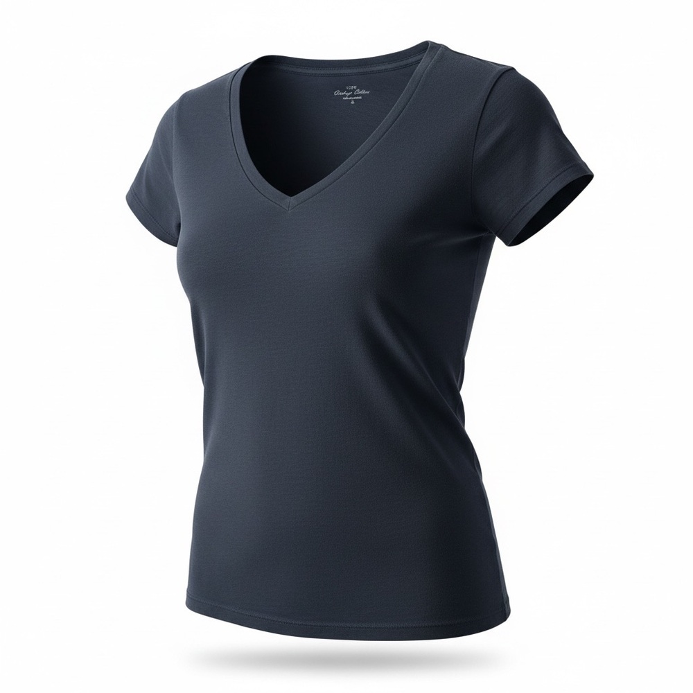 J. Crew Navy V-Neck Short Sleeve Tee